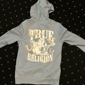 True Religion Blue Graphic Hoodie